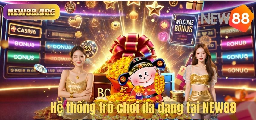 Hệ thống trò chơi đa dạng tại NEW88